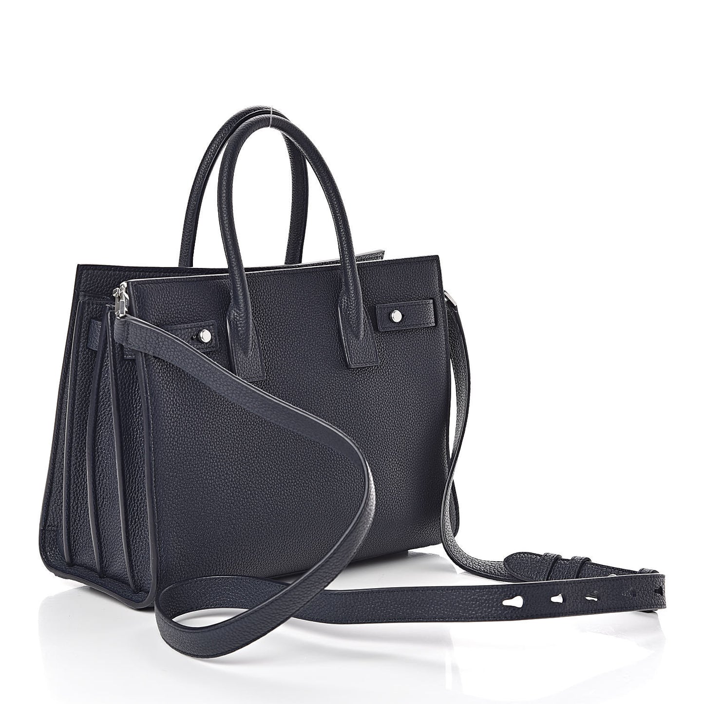 Grained Calfskin Baby Supple Sac De Jour Navy