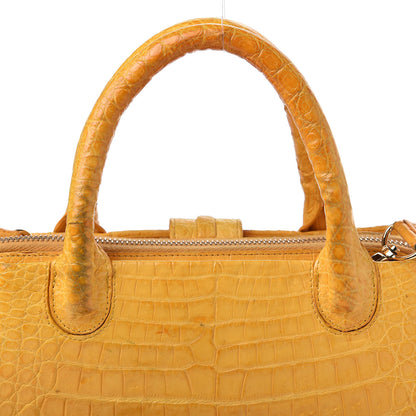 Nancy Gonzalez Crocodile Mini Cristina Satchel Yellow 10 of 13