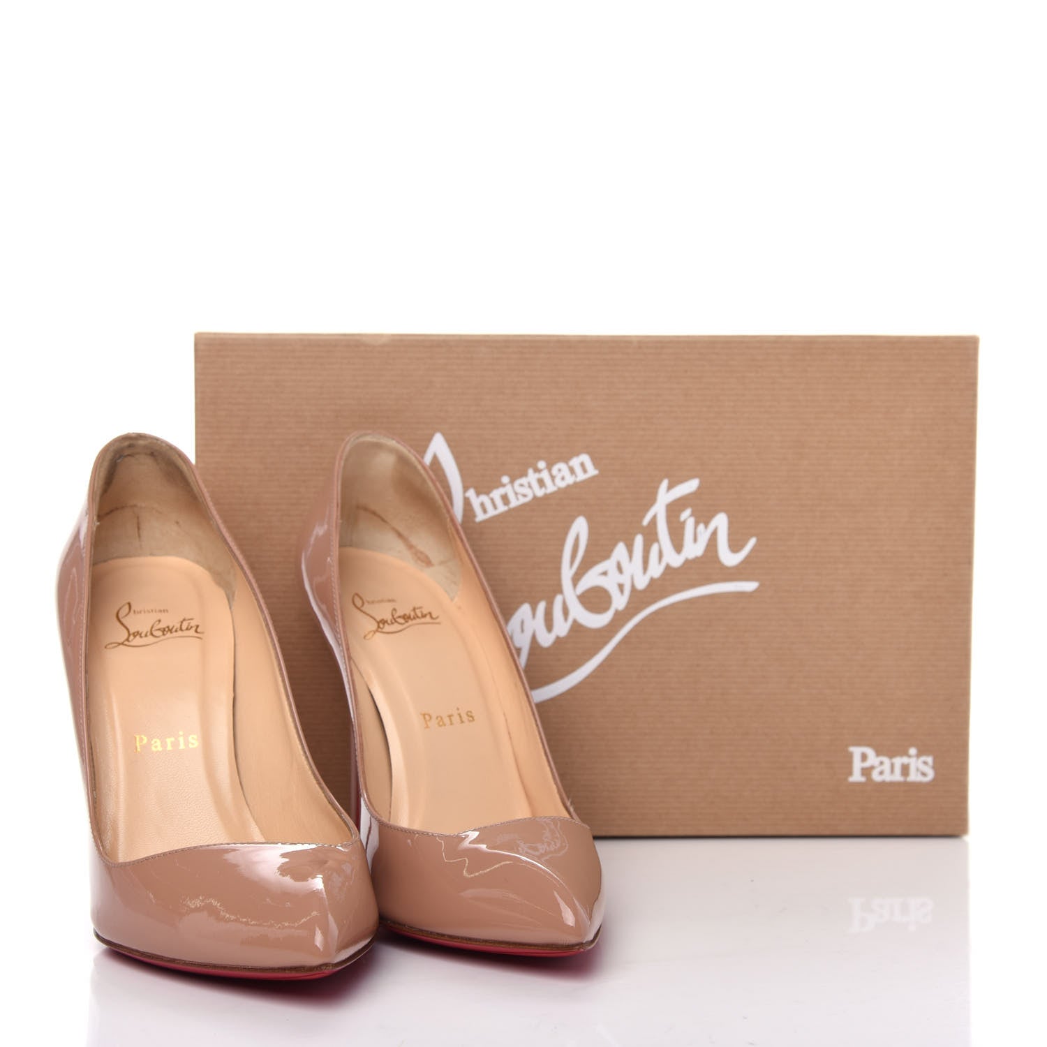 Christian Louboutin Patent Corneille 100 Pumps 36.5 Nude 10 of 10