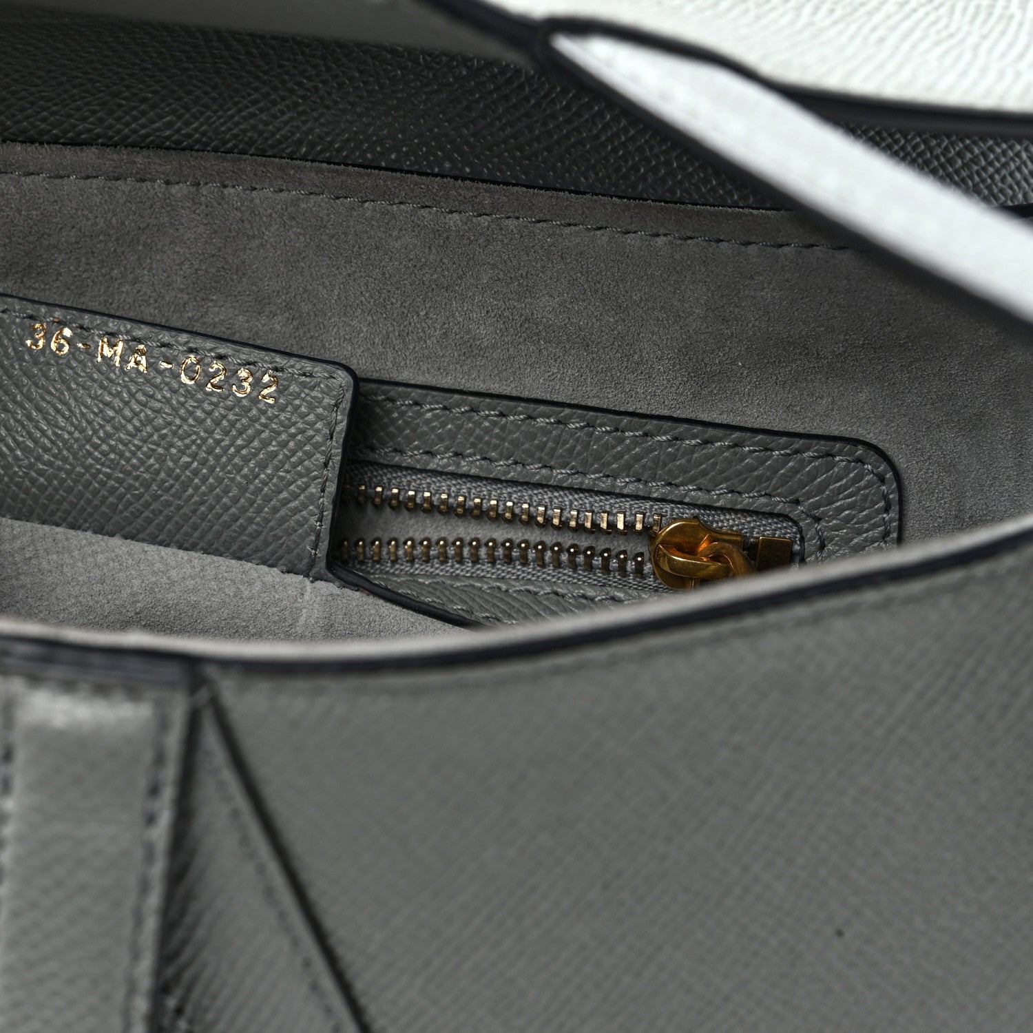 Christian Dior Grained Calfskin Saddle Bag Grey 6 of 9