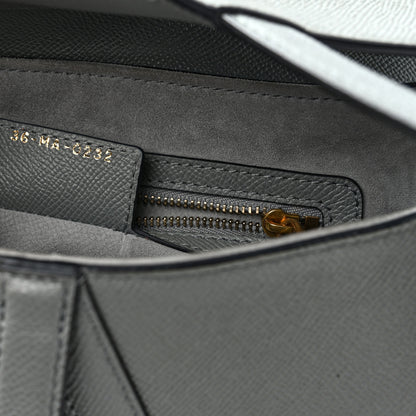 Christian Dior Grained Calfskin Saddle Bag Grey 6 of 9