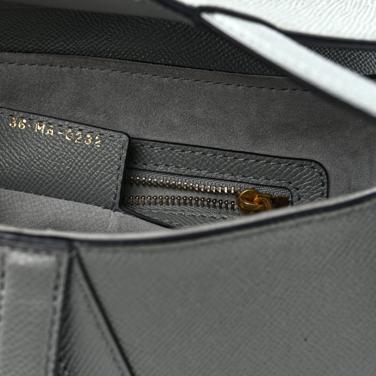 Christian Dior Grained Calfskin Saddle Bag Grey 7 of 10