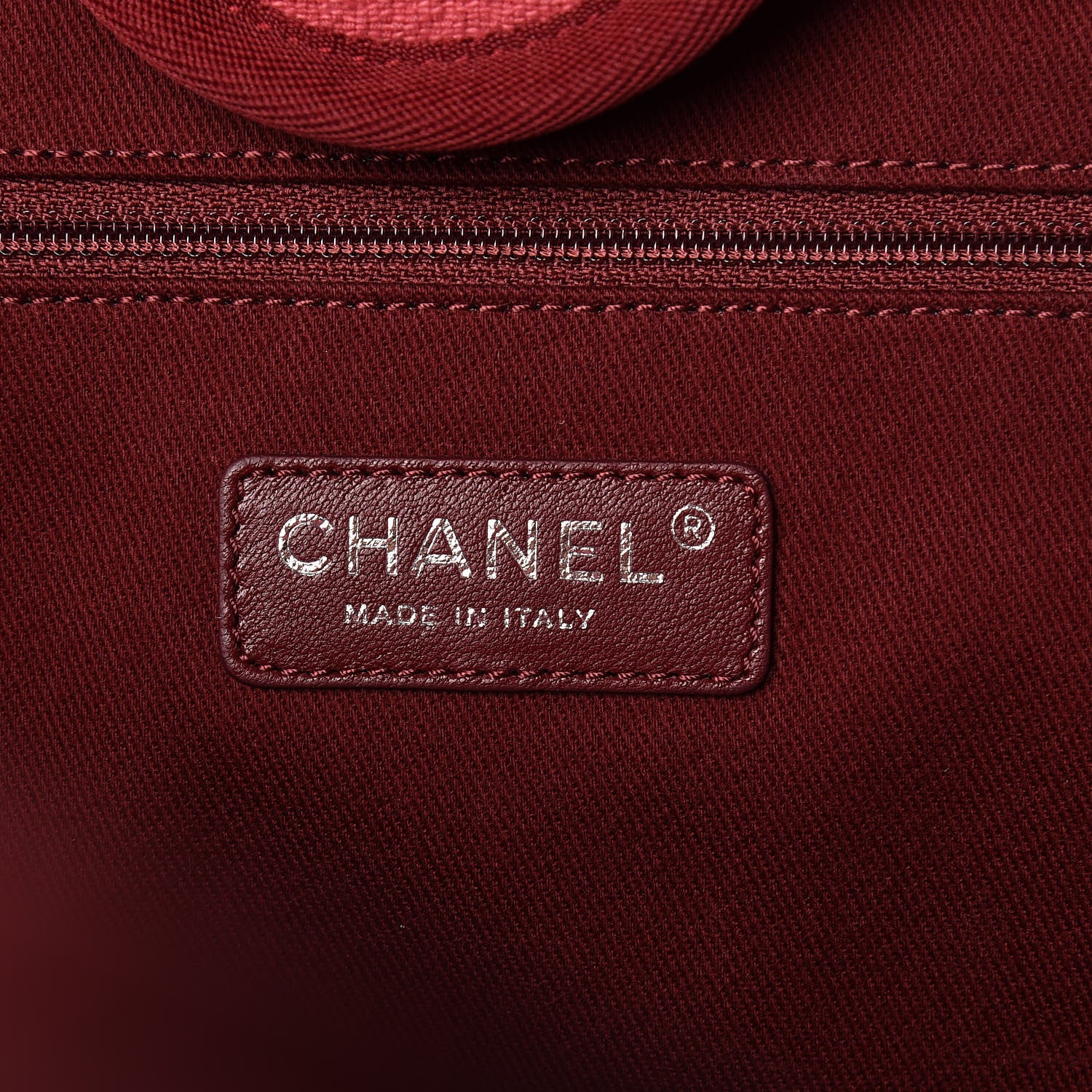Chanel Canvas Large Deauville Tote Red 6 of 11