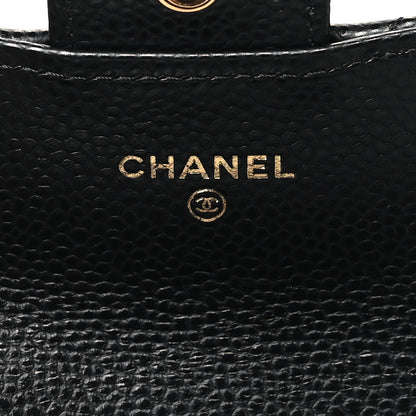 Chanel Caviar Quilted Flap Card Holder Wallet Black 6 of 10