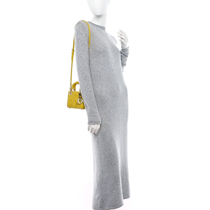 Christian Dior CHRISTIAN DIOR Lambskin Cannage Micro Lady Dior Yellow 2 of 11