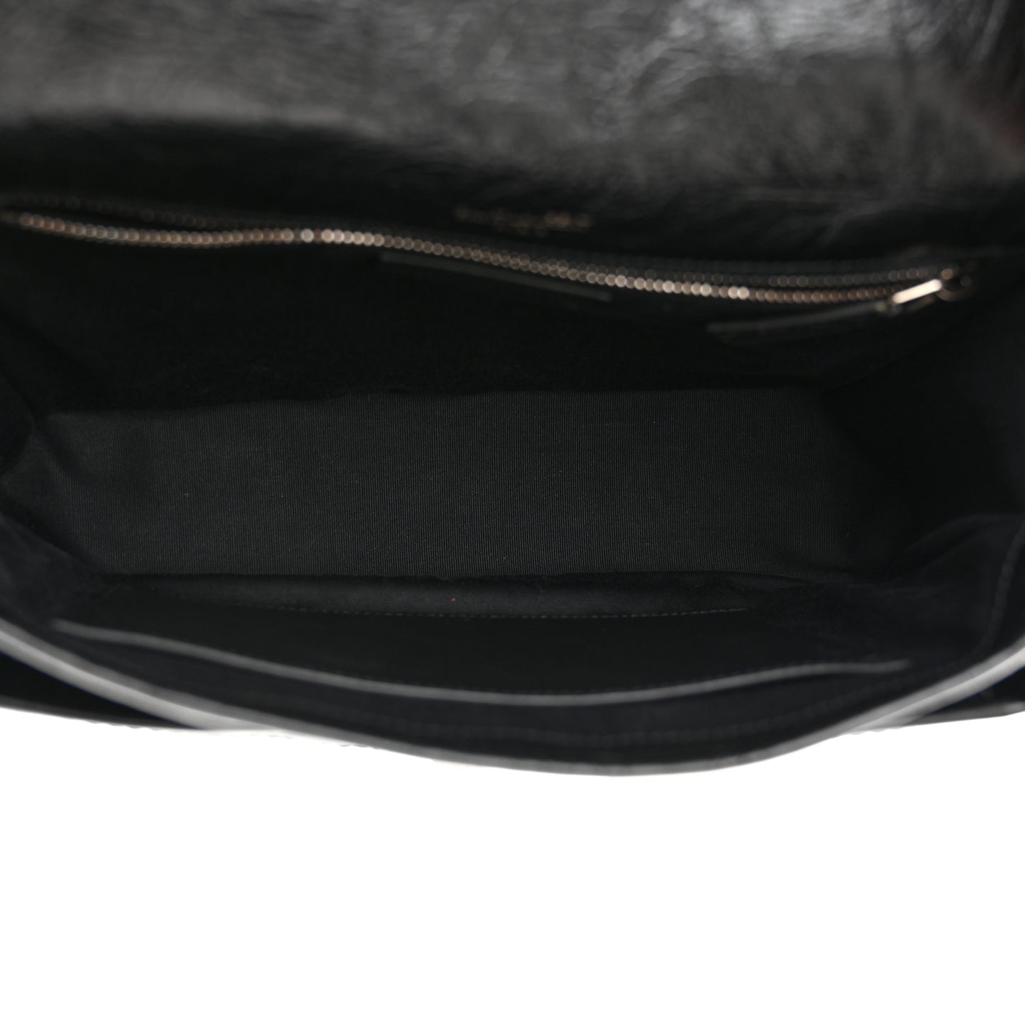 Crinkled Calfskin Matelasse Monogram Medium Niki Chain Satchel Black