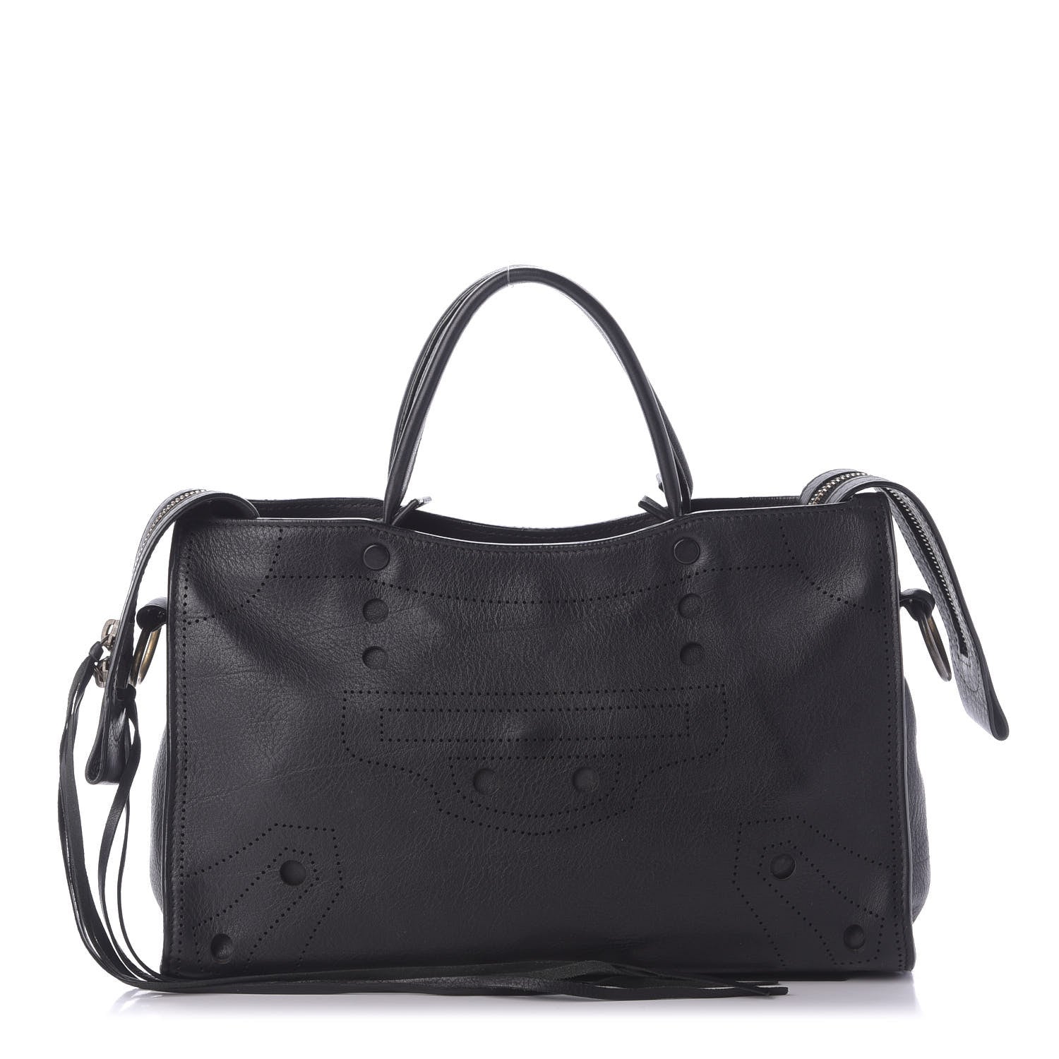 Balenciaga Veau Soyeux Perforated Blackout Hardware S City Black 1 of 9
