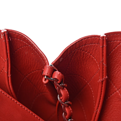 Chanel Lambskin Stitched Large Shopping Tote Red 12 of 19
