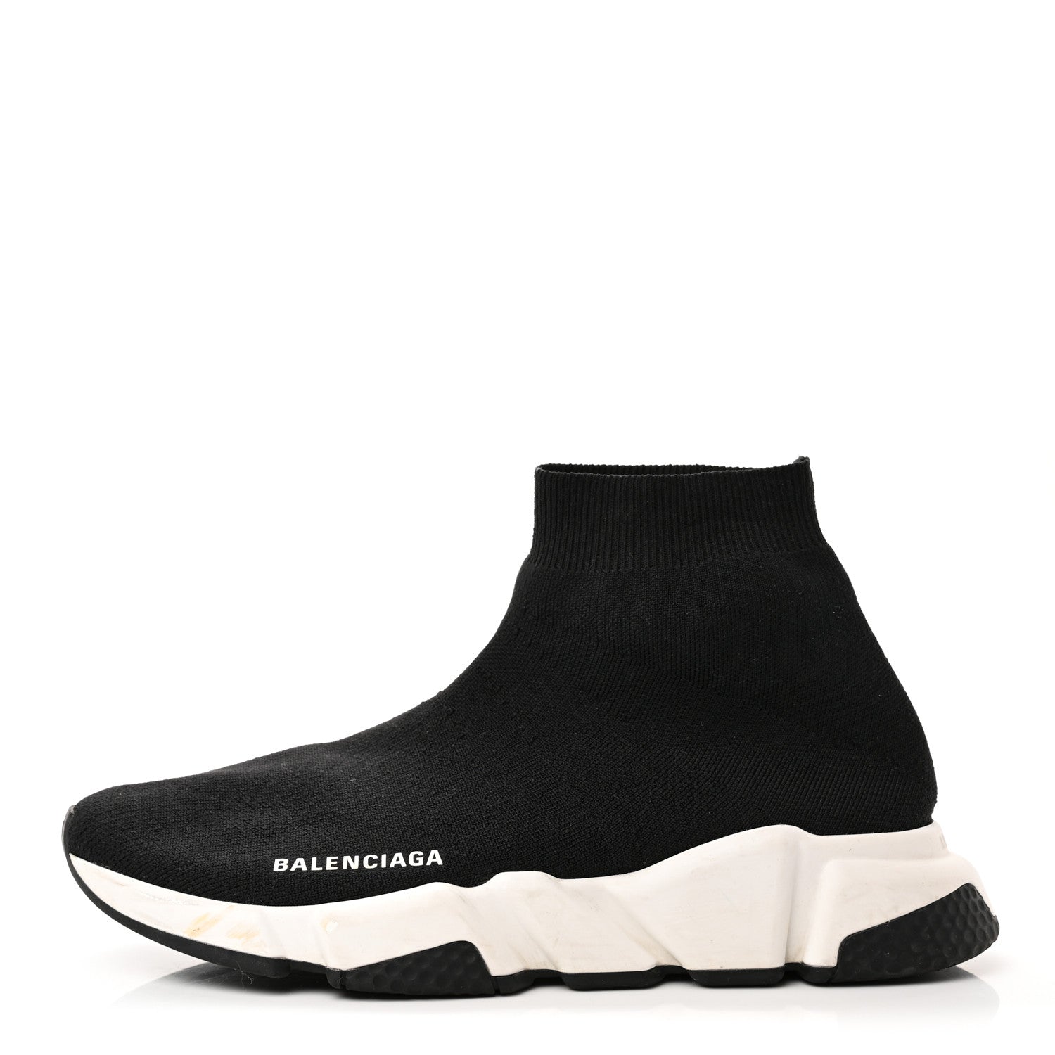 Balenciaga Technical 3D Recycled Knit Womens Speed Sneakers 40 Black White 1 of 13