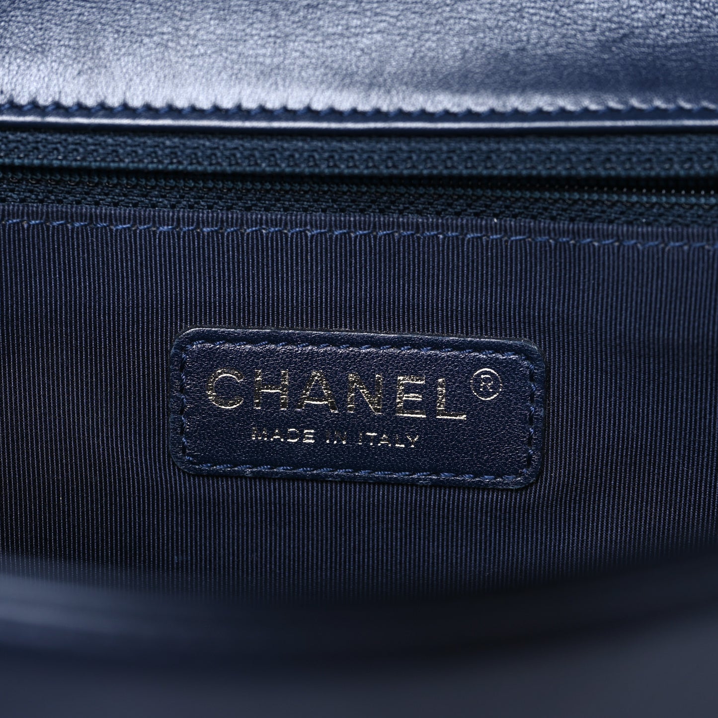 Lambskin Quilted New Medium Boy Flap Dark Navy Blue