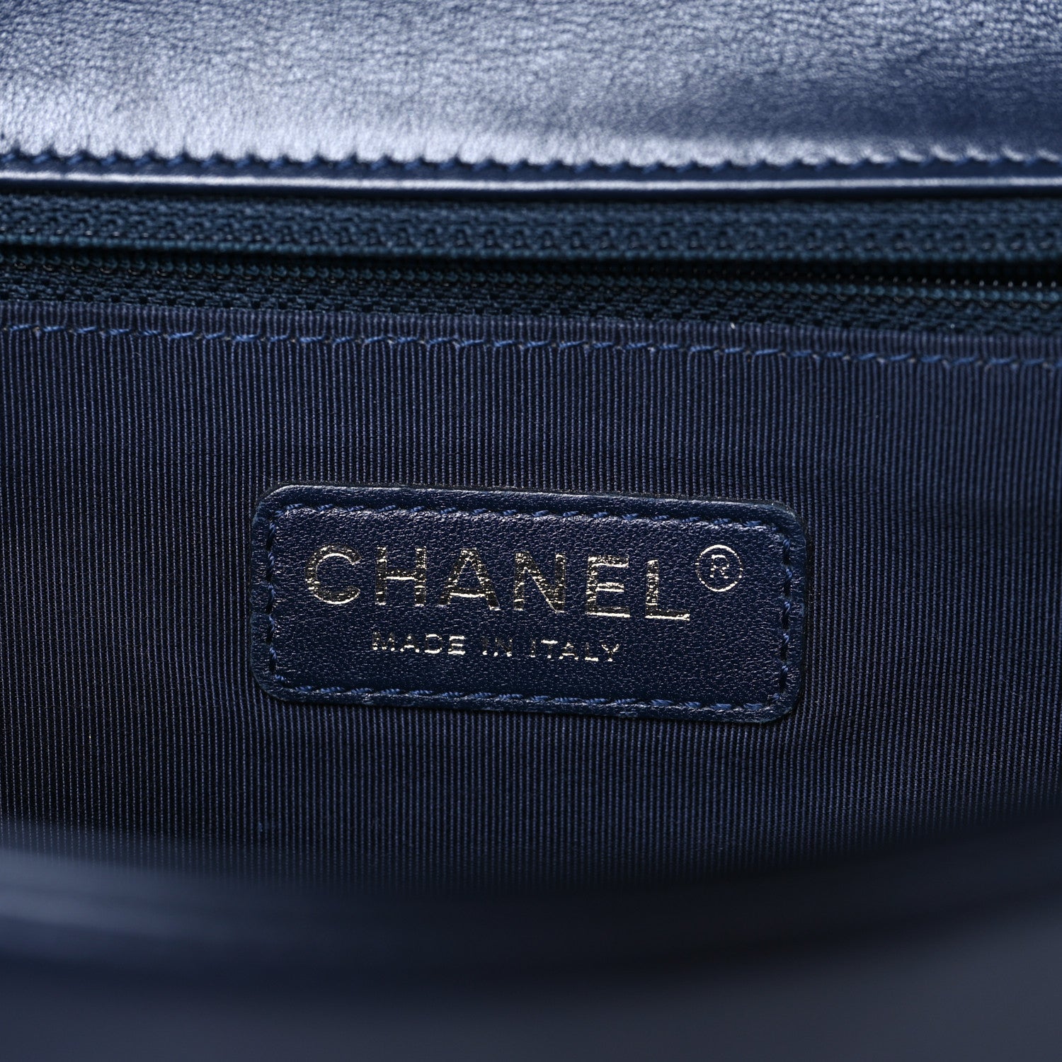 Chanel Lambskin Quilted New Medium Boy Flap Dark Navy Blue 6 of 14