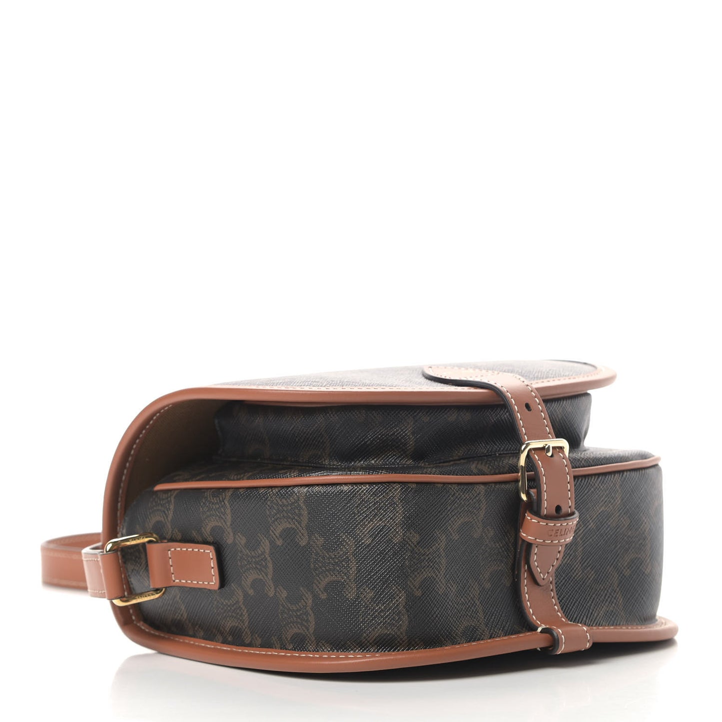 Triomphe Canvas Medium Folco Bag Tan