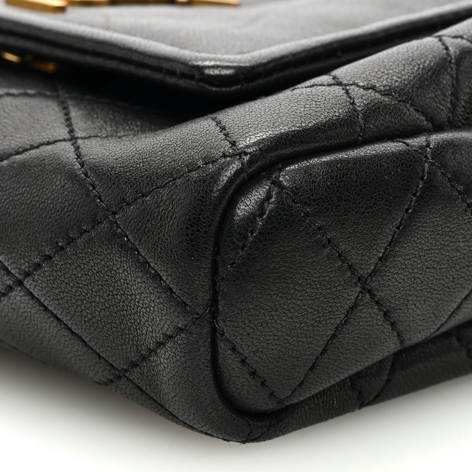 Saint Laurent Lambskin Quilted Monogram Mini Nolita Black 8 of 8