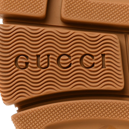 Gucci X SEGA Suede Calfskin GG Monogram Womens Flashtrek High-Top Sneakers 38 New Cuir Beige Ruggine 8 of 9