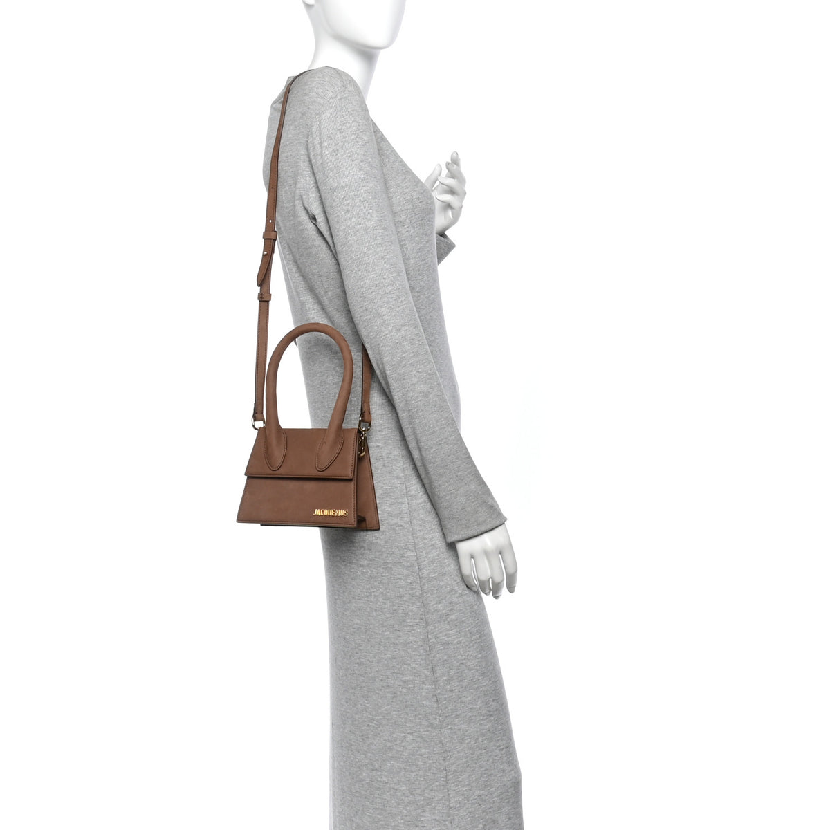 Jacquemus Nubuck Le Chiquito Moyen Brown 2 of 13