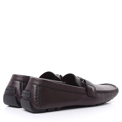 Louis Vuitton Taiga Monte Carlo Moccasin Loafers 10 Grizzli 4 of 10