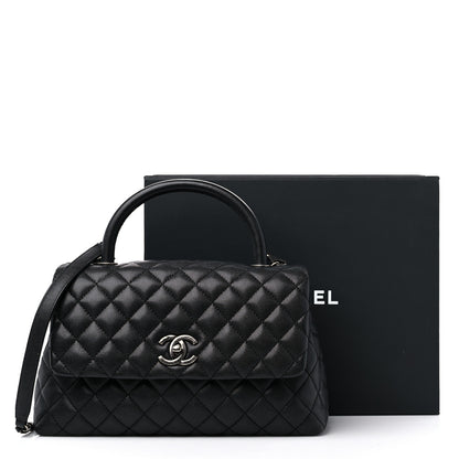Chanel Caviar Quilted Small Coco Handle Flap Black 11 of 11