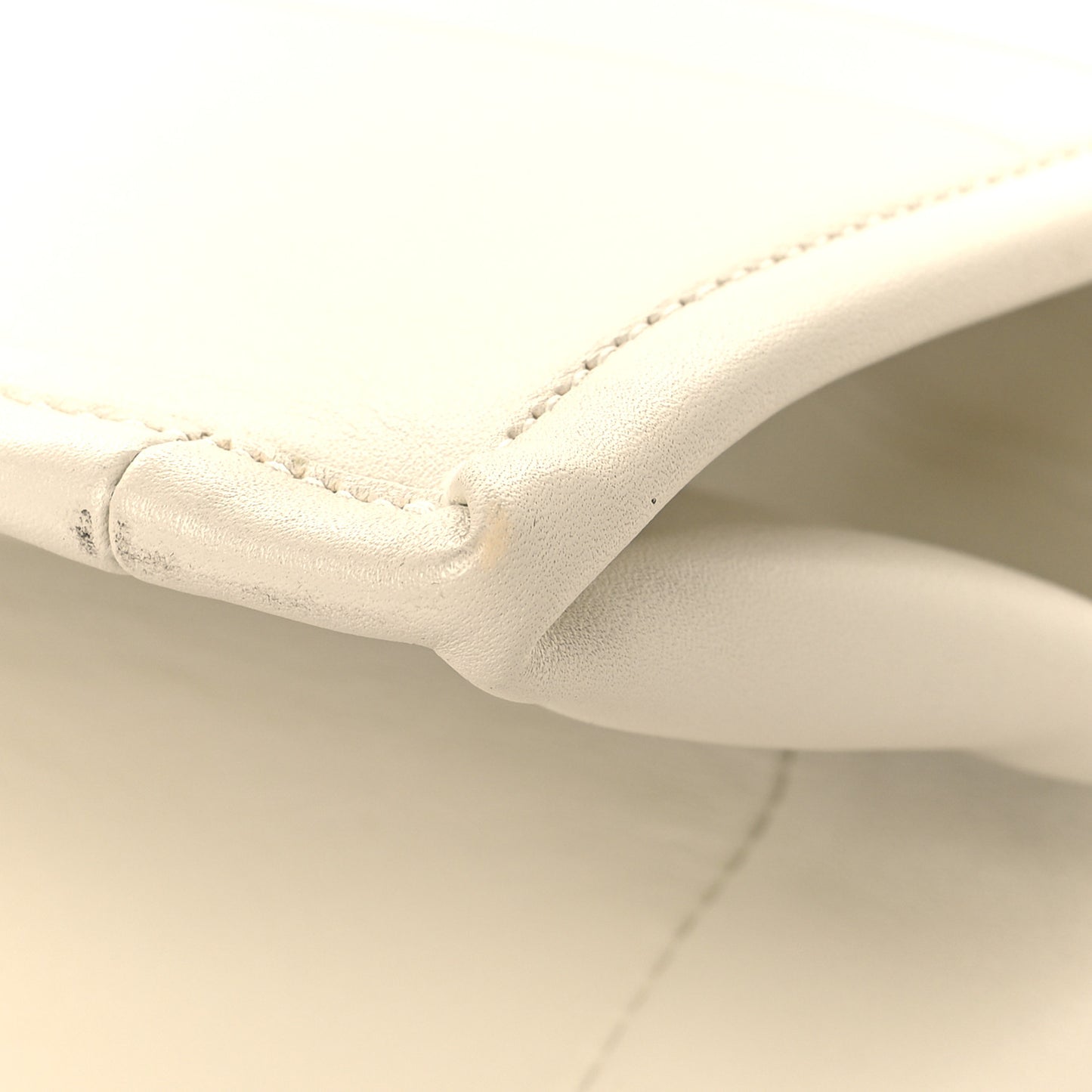 Calfskin Embossed Medium Book Tote Ivory