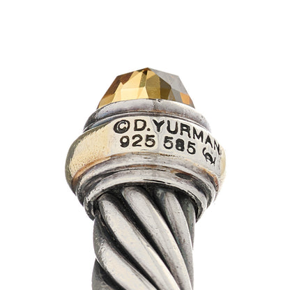 David Yurman Sterling Silver 14K Yellow Gold Citrine 7mm Cable Classics Bracelet 3 of 3