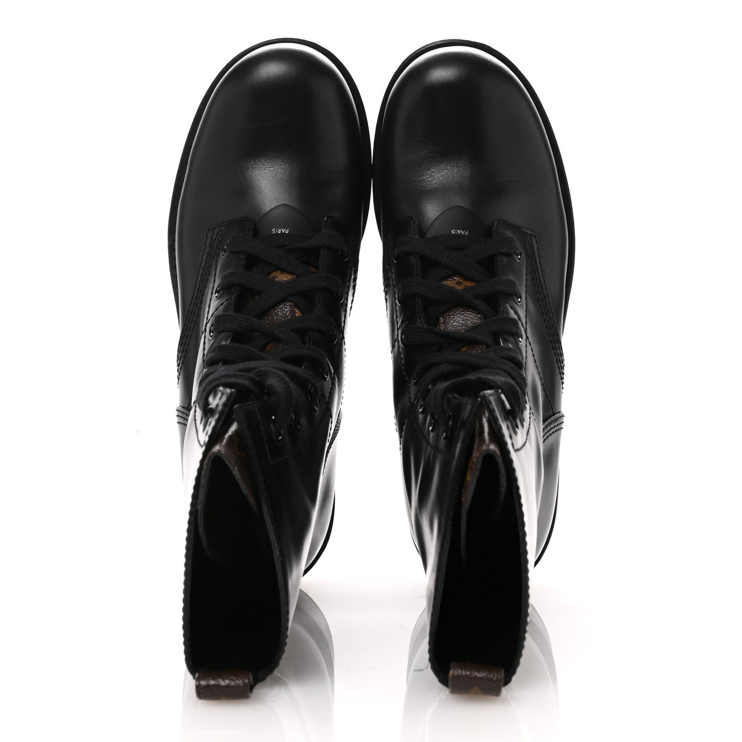 Calfskin Monogram Metropolis Flat Ranger Boots 40 Black