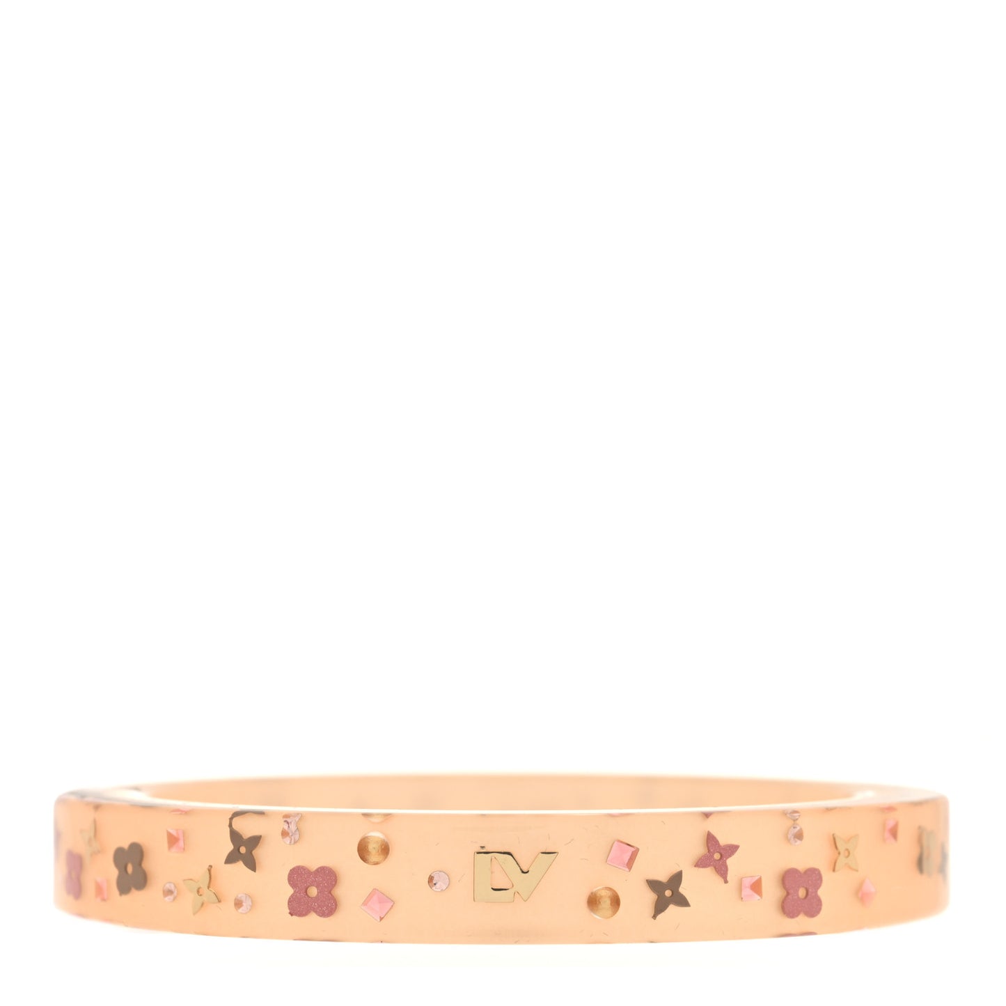 Resin Swarovski Inclusion Art Deco TPM Bracelet S Beige