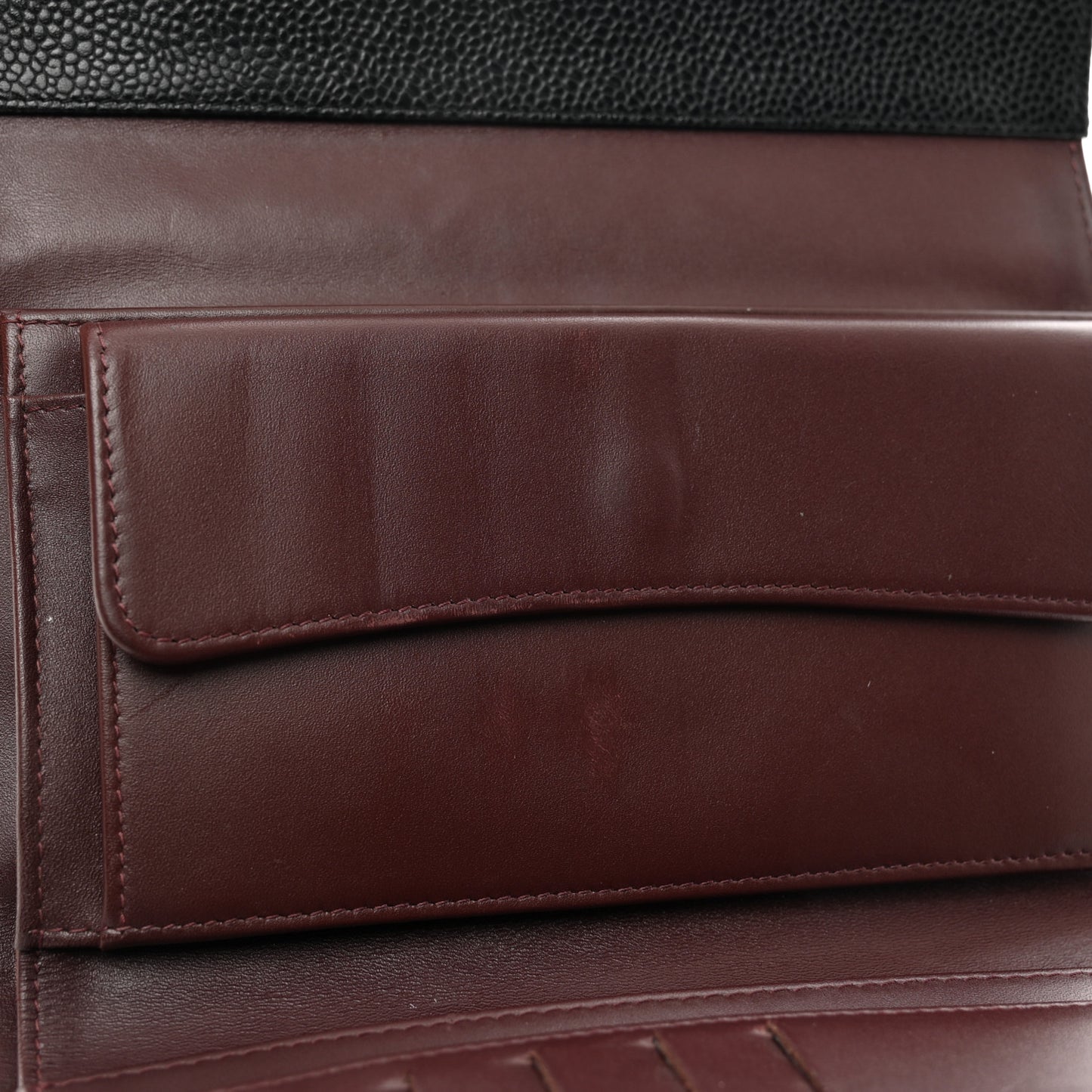 Caviar Quilted Large Flap Wallet Black