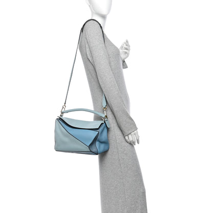 Loewe Calfskin Medium Puzzle Bag Aqua Light Blue Stone Blue 3 of 23