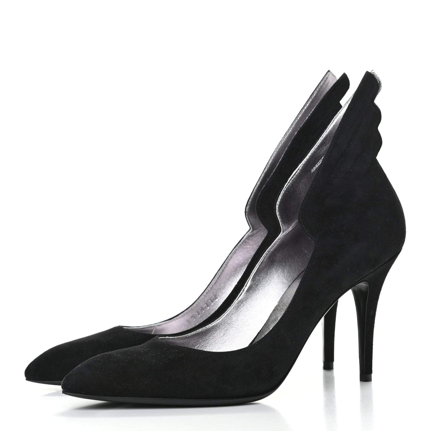 Hermes Suede Goatskin Victoire 90 Pumps 40 Black 3 of 9