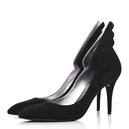 Hermes Suede Goatskin Victoire 90 Pumps 40 Black 3 of 9