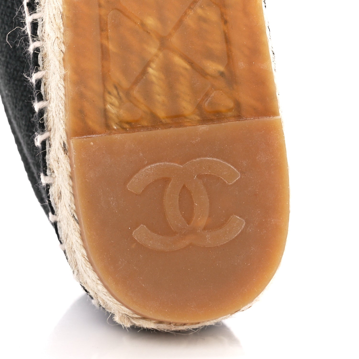Chanel Denim Toile CC Espadrilles 37 Black 6 of 11