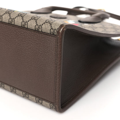 Gucci X DISNEY GG Supreme Monogram Donald Duck Retro Interlocking G Tote Bag Beige Multicolor New Acero 10 of 11