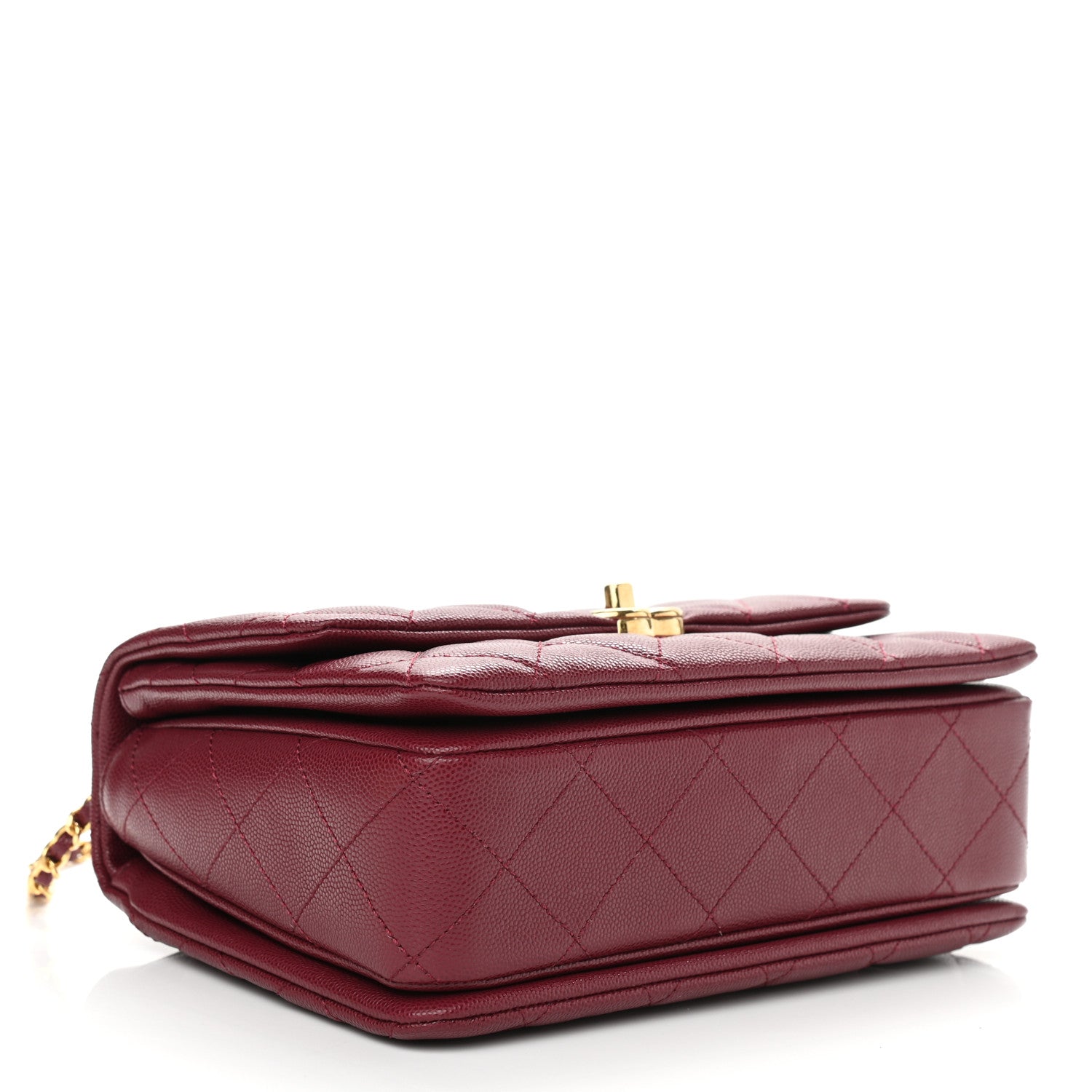 Chanel Caviar Quilted Coco First Flap Burgundy 4 of 11