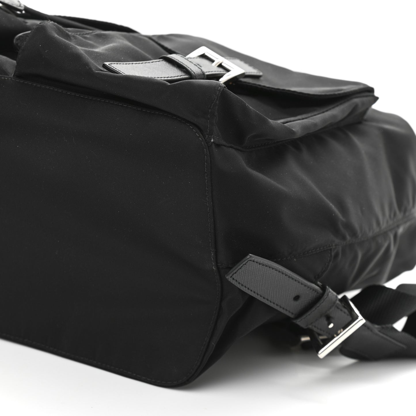 Tessuto Nylon Saffiano Medium Backpack Black