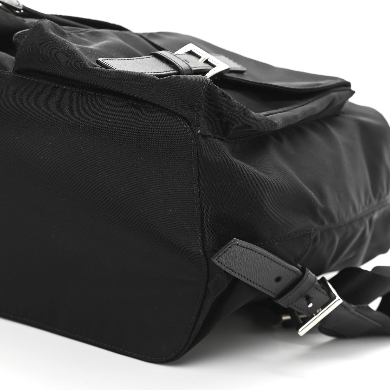 Prada Tessuto Nylon Saffiano Medium Backpack Black 9 of 9