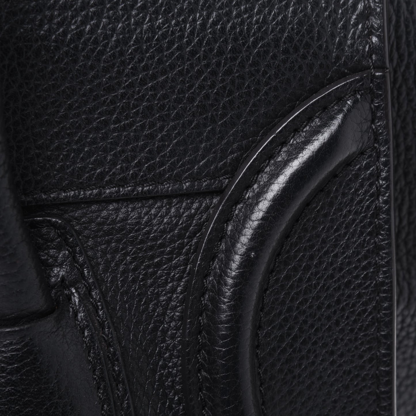 Drummed Calfskin Micro Luggage Black