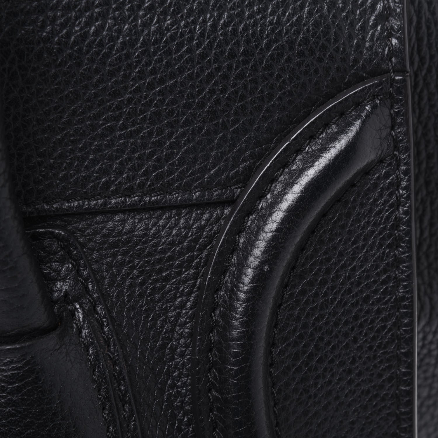 Celine Drummed Calfskin Micro Luggage Black 13 of 26