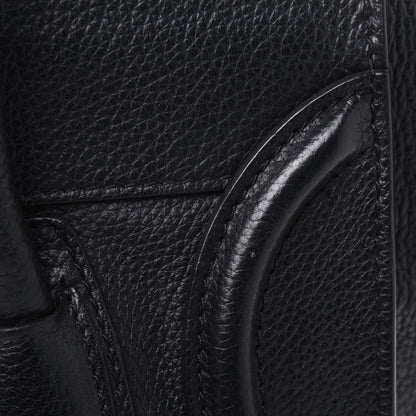 Celine Drummed Calfskin Micro Luggage Black 13 of 26