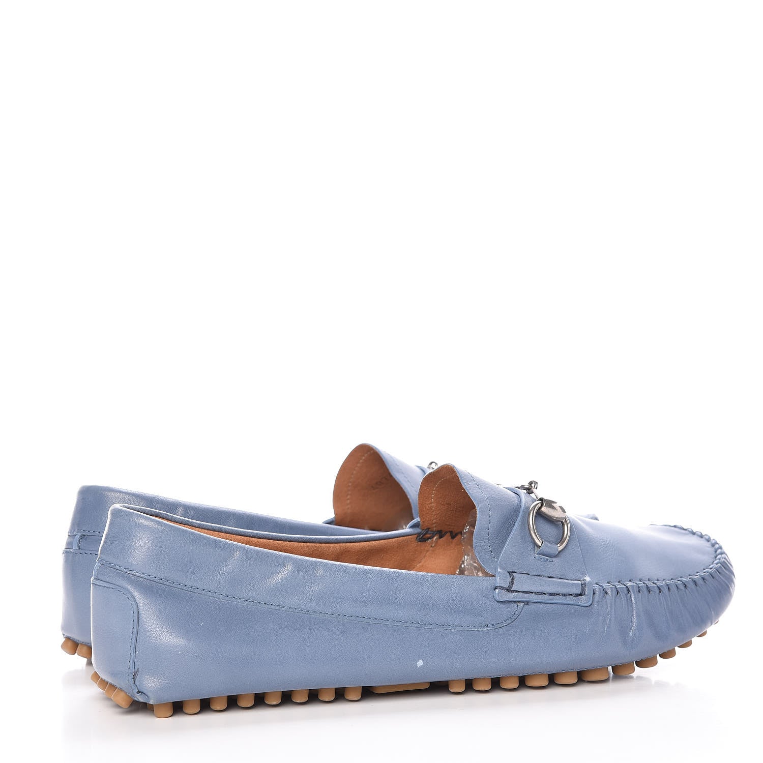 Gucci Calfskin Mens Horsebit Loafers 9.5 Light Blue 4 of 14