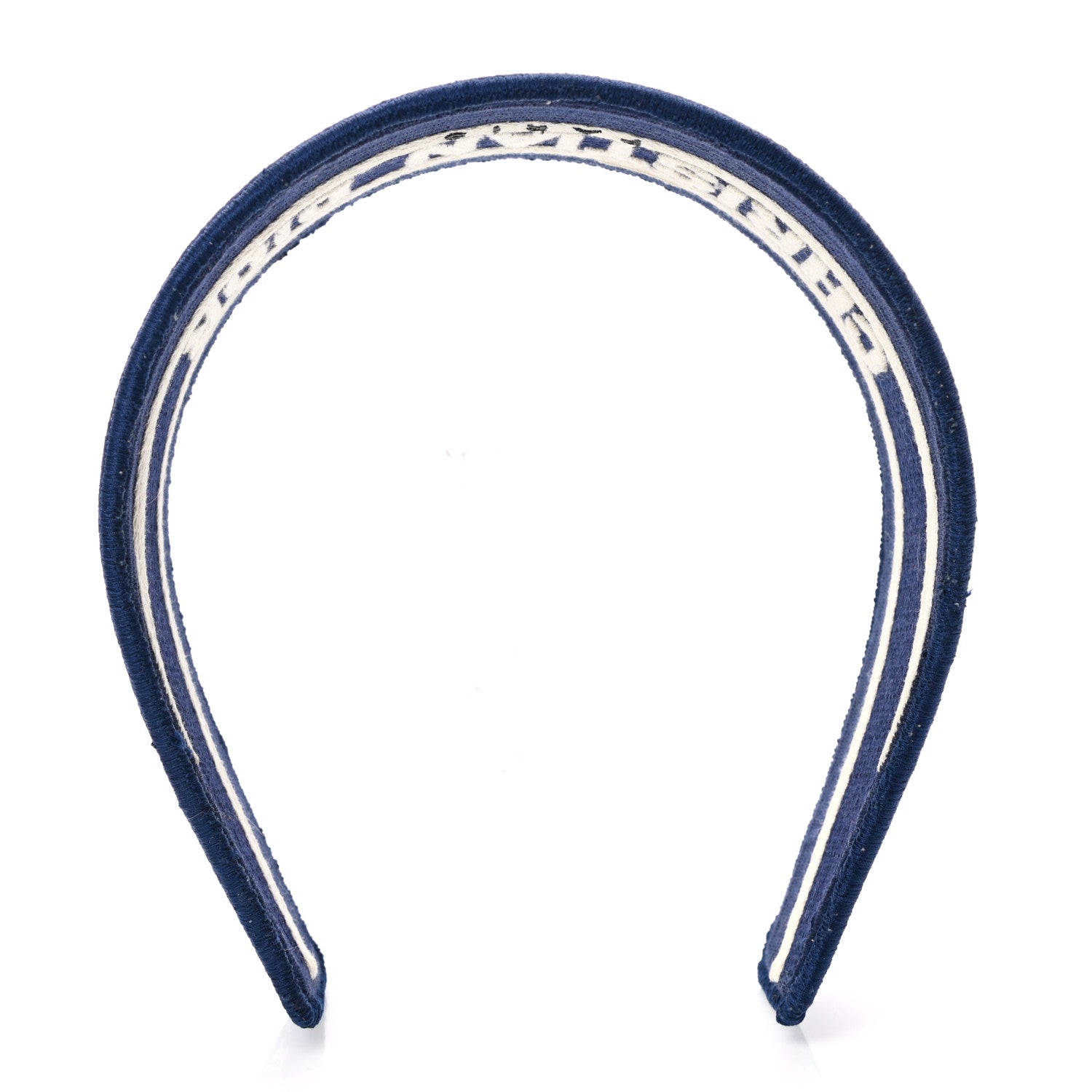 Christian Dior Canvas Embroidered Toile De Jouy Headband Blue 4 of 6
