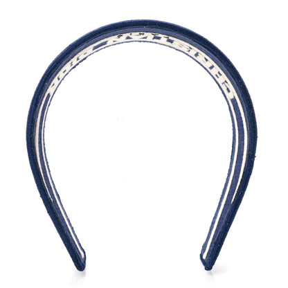 Christian Dior Canvas Embroidered Toile De Jouy Headband Blue 4 of 6