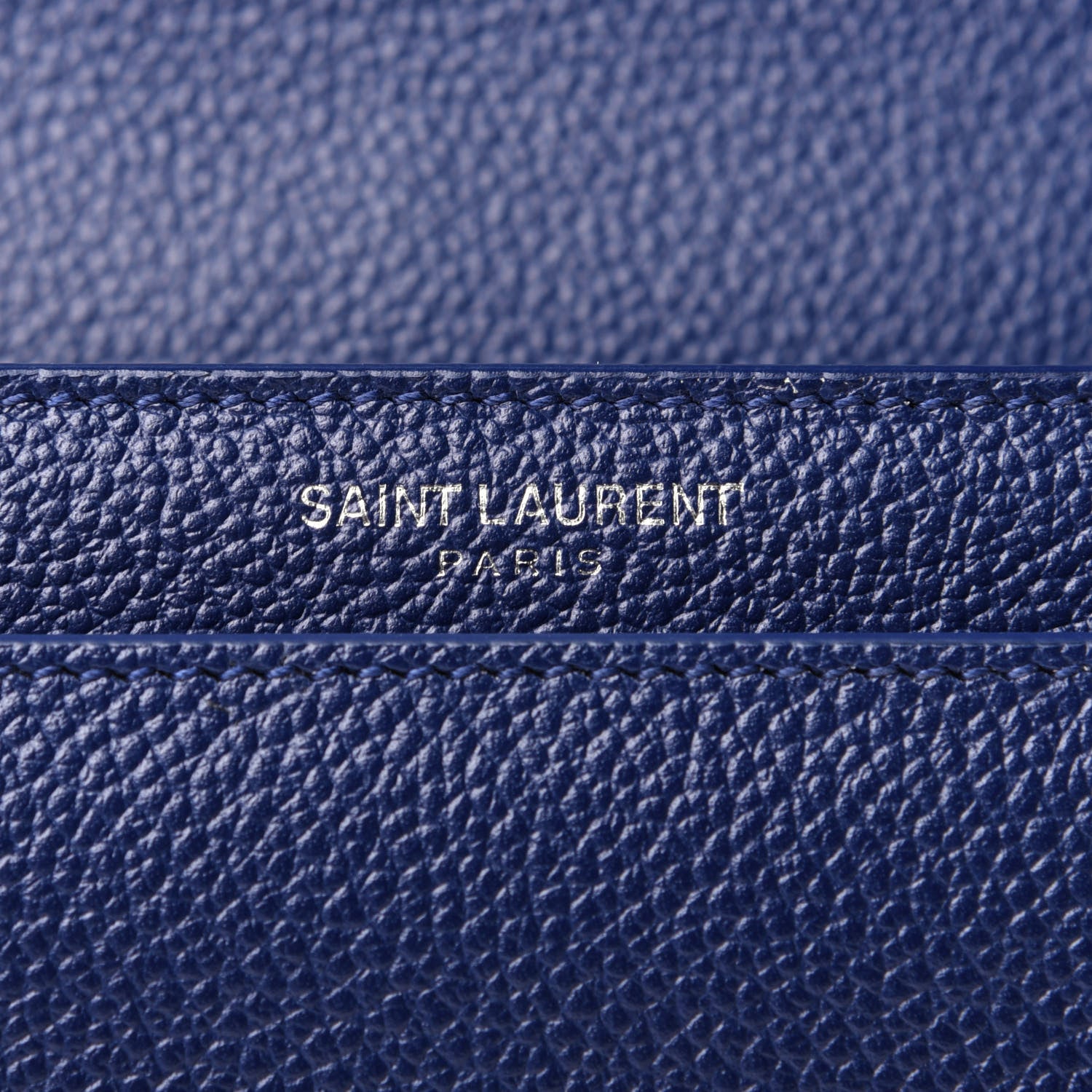 Saint Laurent Grained Calfskin Medium Monogram Sunset Dark Blue 4 of 4