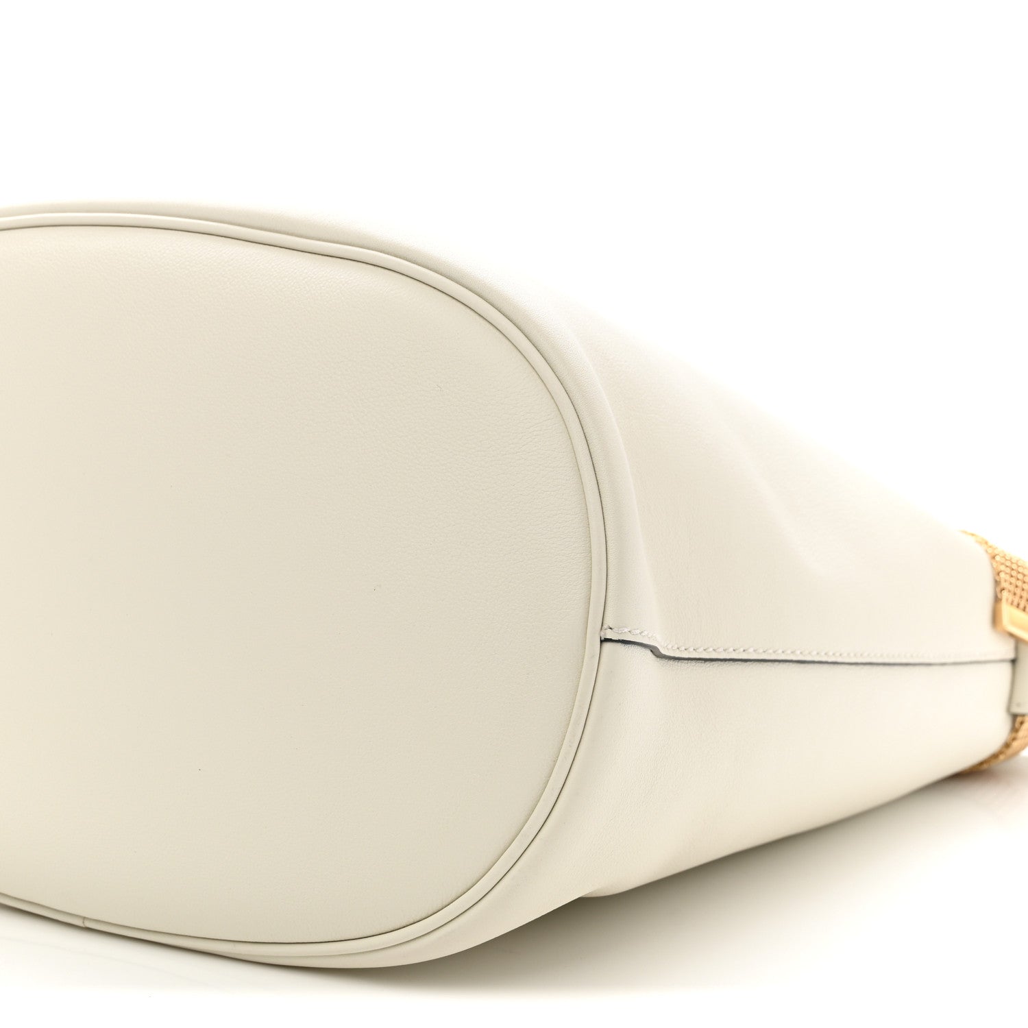 Prada Calfskin Buckle Bag With Jeweled Belt White Black 10 of 10