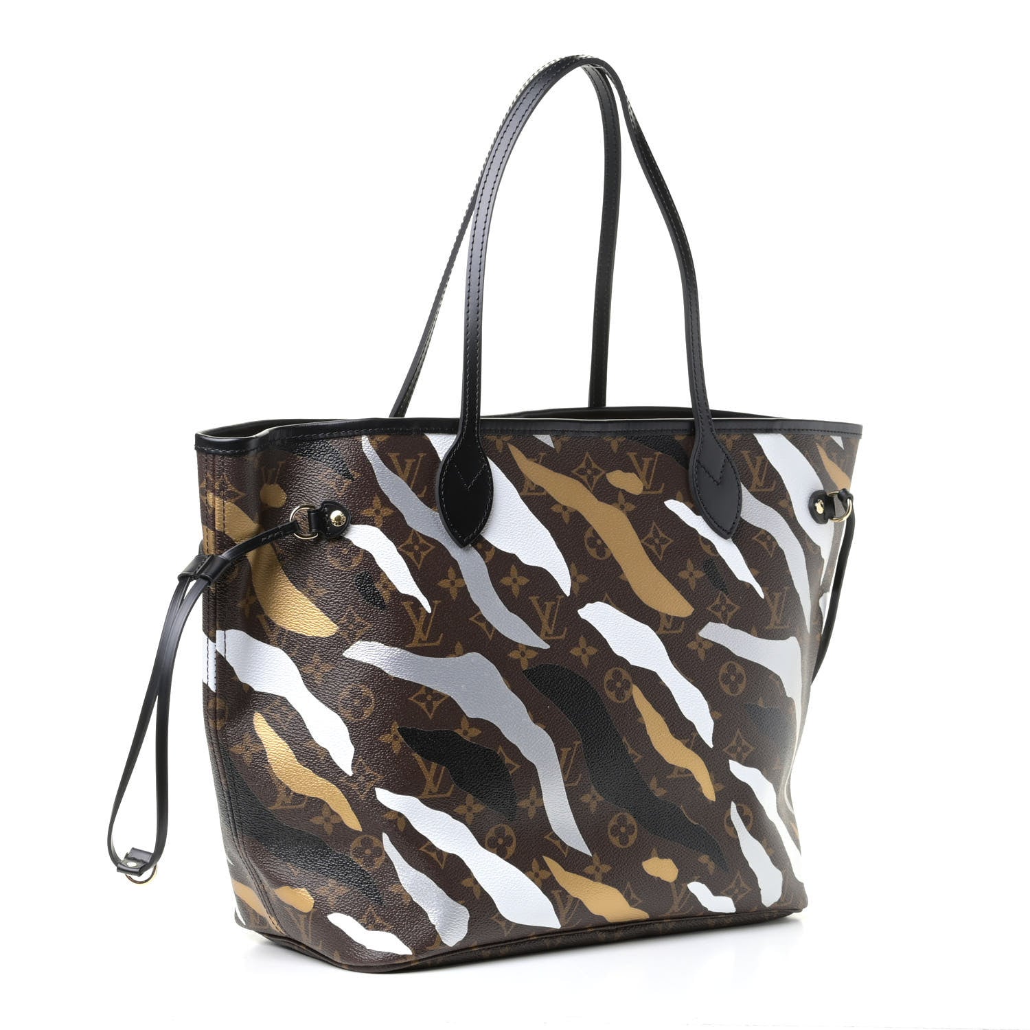 Louis Vuitton X LOL Monogram Neverfull MM Gold Silver 2 of 4