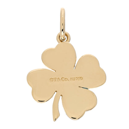 Tiffany 18K Yellow Gold Four Leaf Clover Charm 3 of 6