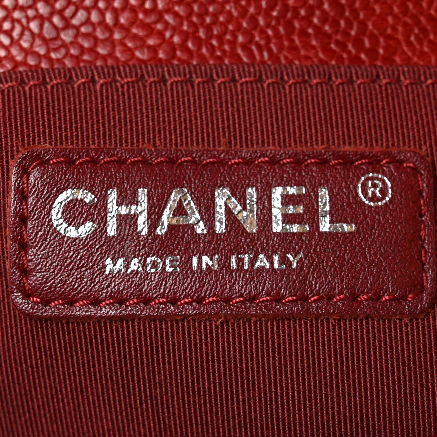 Chanel Caviar Quilted Medium Boy Flap Dark Red 6 of 10