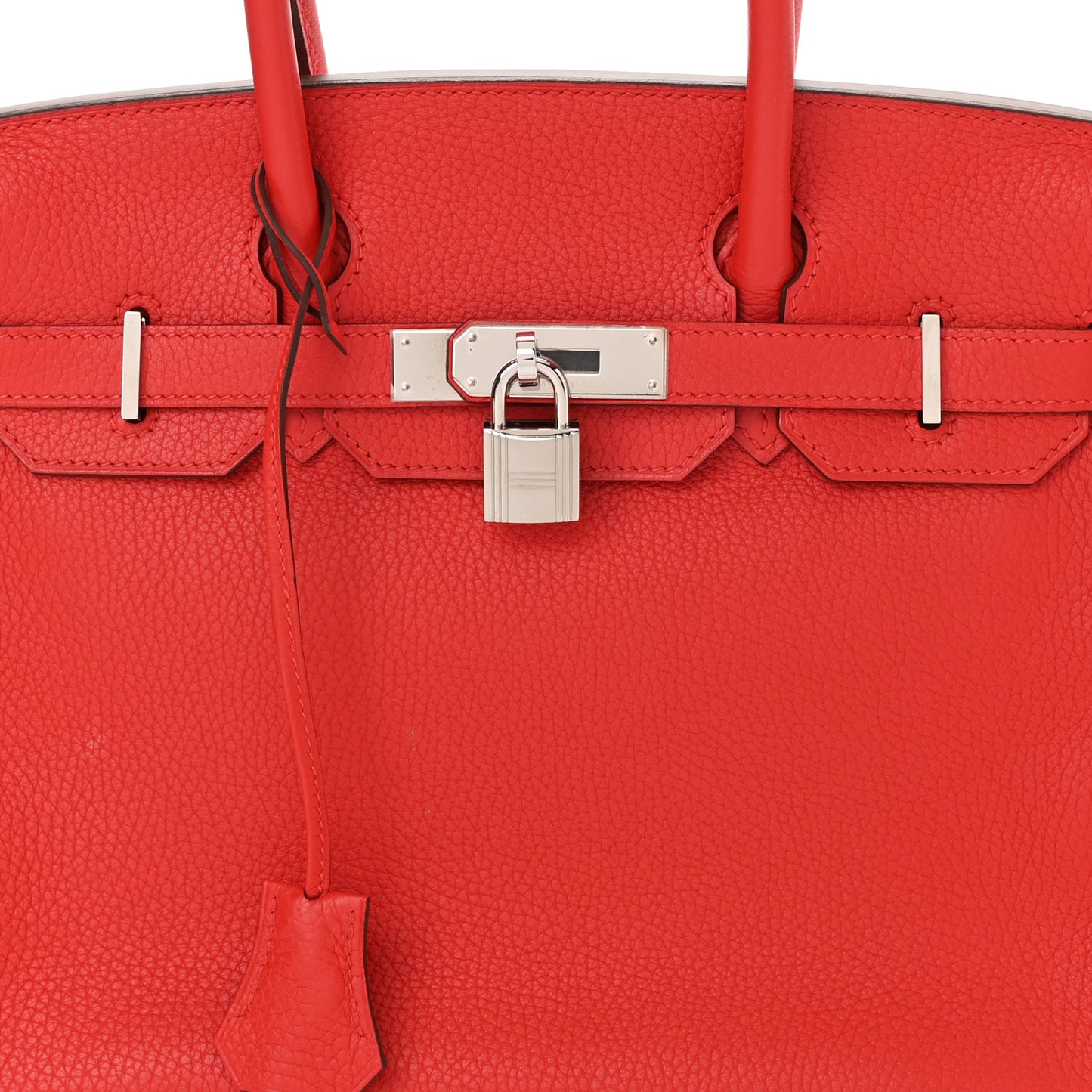 Taurillon Clemence Birkin 30 Rouge Tomate
