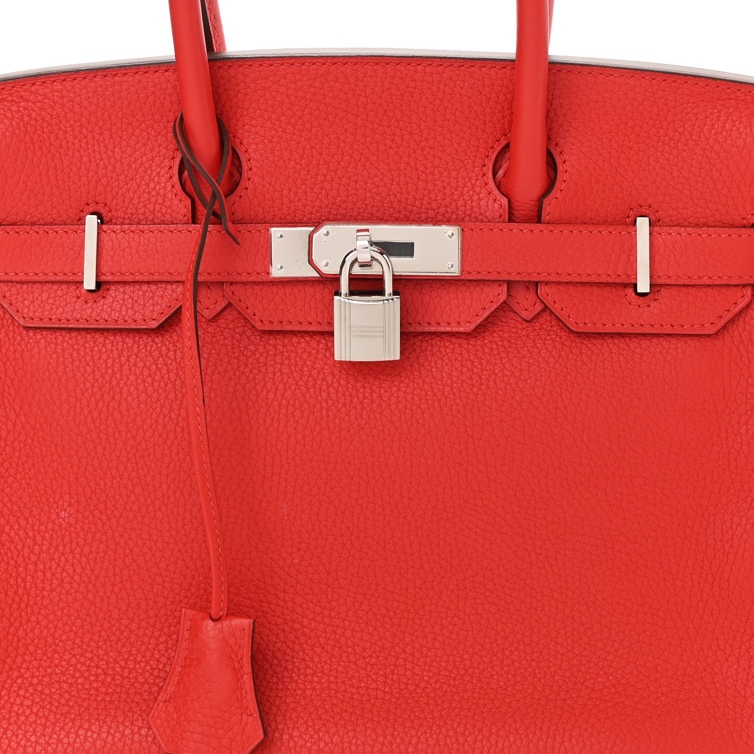 Hermes Taurillon Clemence Birkin 30 Rouge Tomate 7 of 12