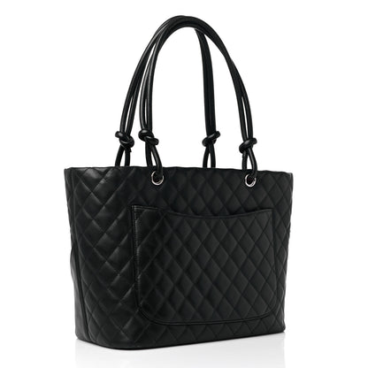 Chanel Calfskin Quilted Large Cambon Tote Black 3 of 16