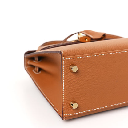 Hermes Epsom Kelly Sellier 25 Gold 8 of 9