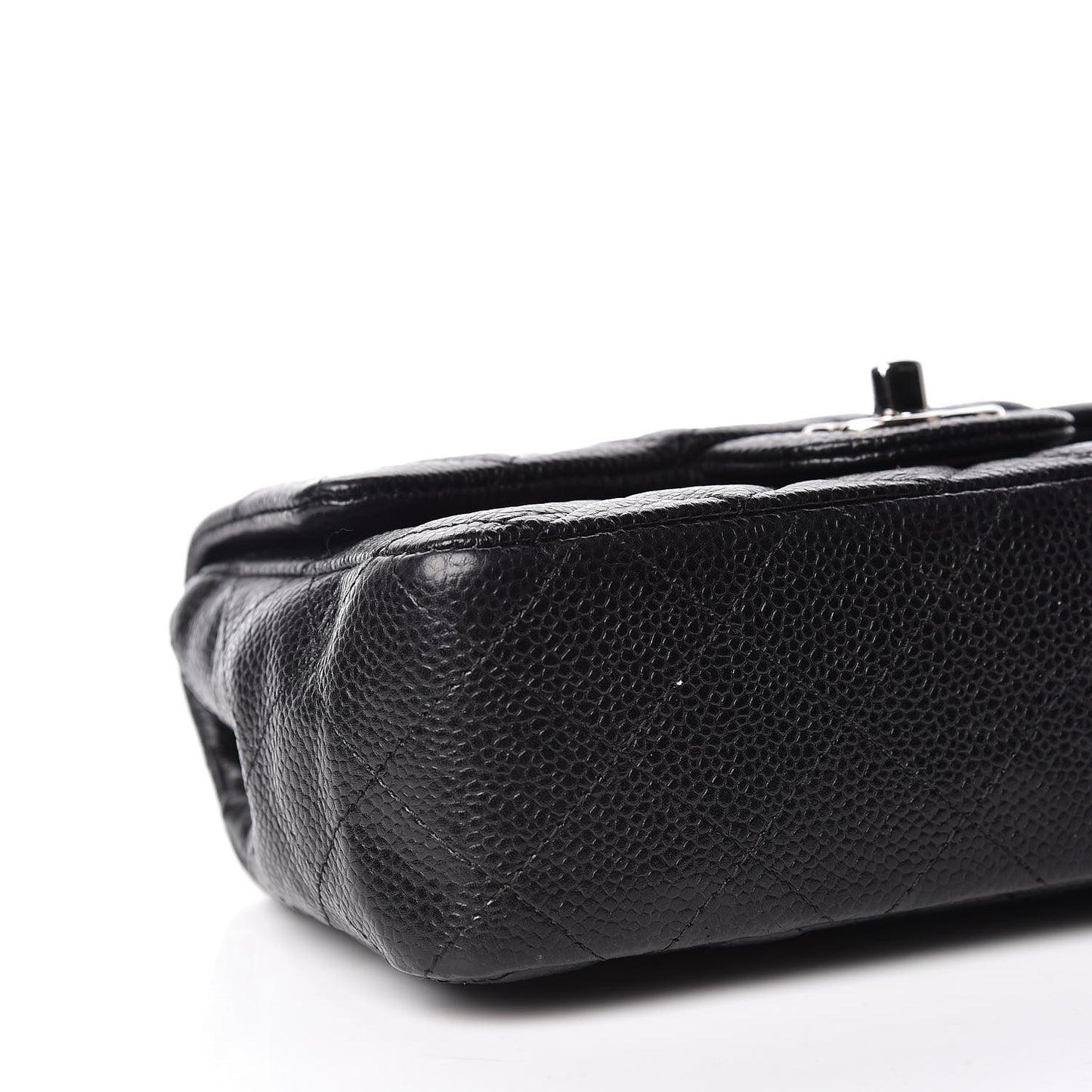 Caviar Quilted Mini Rectangular Flap Black